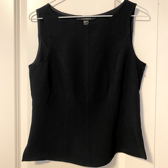 Black Louben Formal Structured Top - Picture 1 of 7